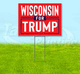 Wisconsin For Trump Flag Yard Sign