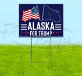 Alaska For Trump Flag Yard Sign