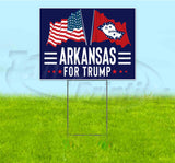 Arkansas For Trump Flag Yard Sign