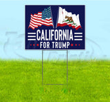 California For Trump Flag Yard Sign