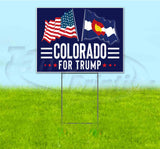 Colorado For Trump Flag Yard Sign
