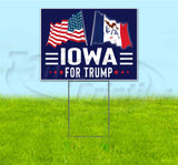 Iowa For Trump Flag Yard Sign