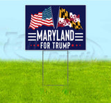 Maryland For Trump Flag Yard Sign