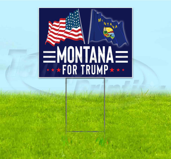 Montana For Trump Flag Yard Sign