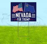 Nevada For Trump Flag Yard Sign