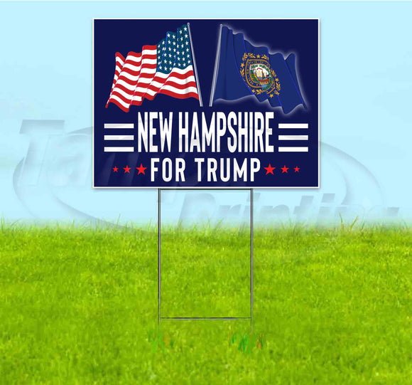 New Hampshire For Trump Flag Yard Sign