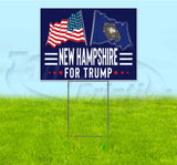 New Hampshire For Trump Flag Yard Sign