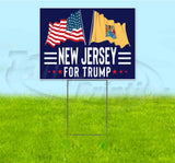 New Jersey For Trump Flag Yard Sign