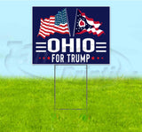 Ohio For Trump Flag Yard Sign