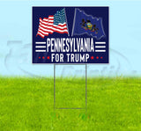 Pennsylvania For Trump Flag Yard Sign