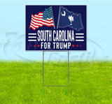 South Carolina For Trump Flag Yard Sign