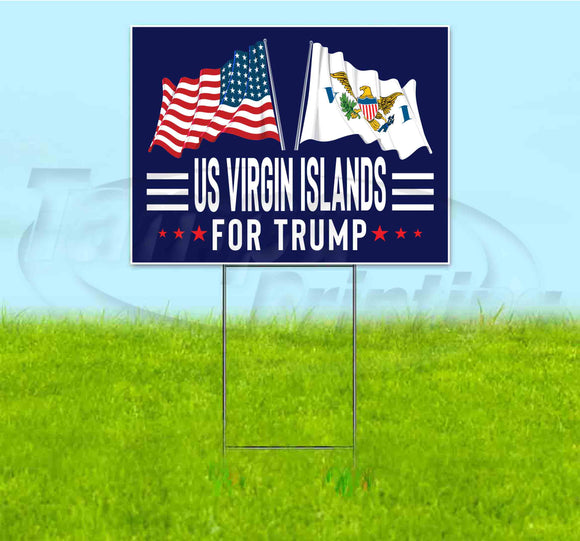 Us Virgin Islands For Trump Flag Yard Sign