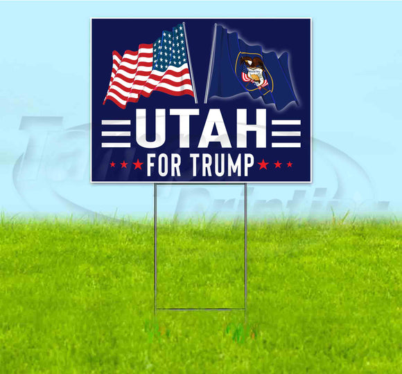 Utah For Trump Flag Yard Sign