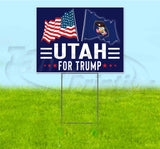 Utah For Trump Flag Yard Sign