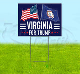 Virginia For Trump Flag Yard Sign