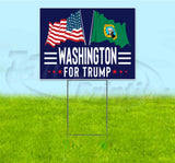 Washington For Trump Flag Yard Sign