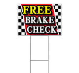 Free Brake Check Yard Sign