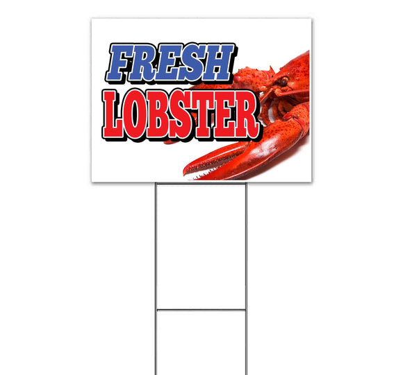 Fresh Lobster Yard Sign