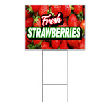Fresh Strawberries Yard Sign