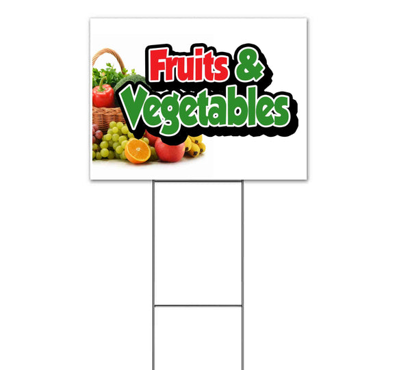 Fruits & Vegetables Yard Sign