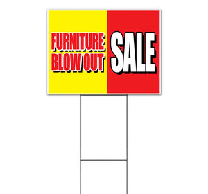 Furniture Blow Out Clearance Special Yard Sign