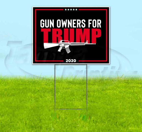 Gun Owners For Trump Yard Sign