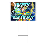 Happy Birthday Anime Character Yard Sign