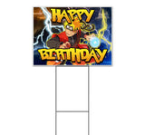 Happy Birthday Anime Character Yard Sign