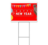 Happy New Year Yard Sign