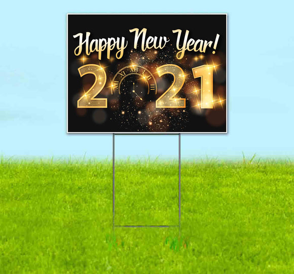 Happy New Year 2021 Yard Sign