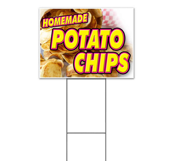 Homemade Potato Chips Yard Sign