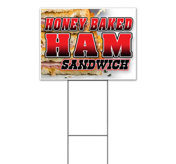 Honey Baked Ham Sandwich Yard Sign