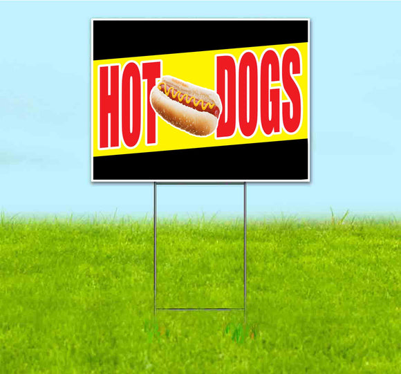 Hot Dogs Yard Sign