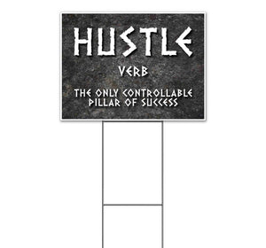 Hustle Definition Yard Sign