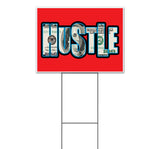 Hustle Money Red Yard Sign