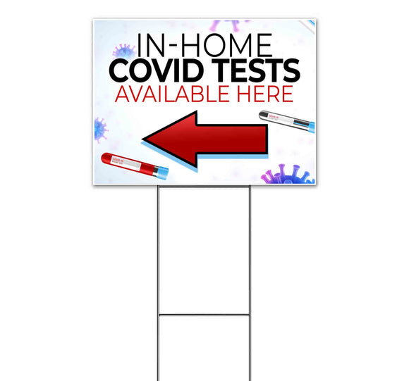 In-Home Virus Test Available Left Yard Sign