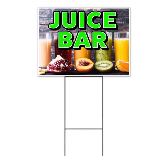 Juice Bar Yard Sign