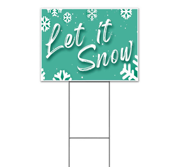 Let It Snow Yard Sign