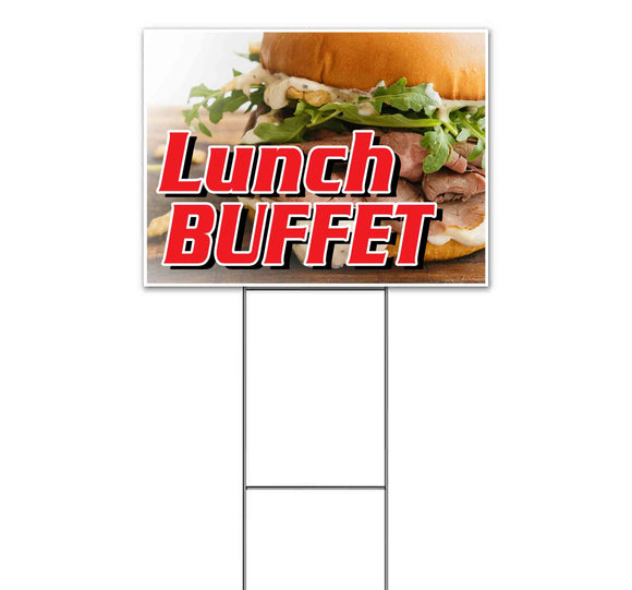 Lunch Buffet Yard Sign