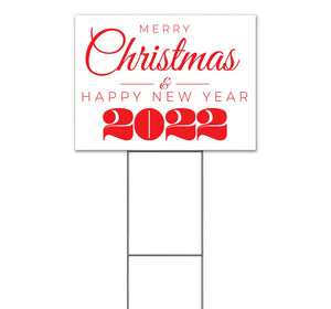 Merry Christmas 2022 Yard Sign