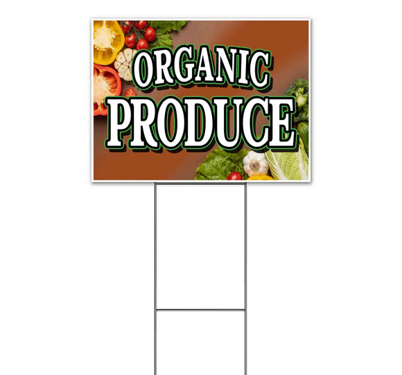 Organic Produce Yard Sign