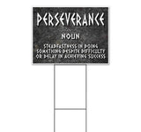 Perserverance Definition Yard Sign