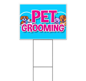 Pet Grooming Yard Sign