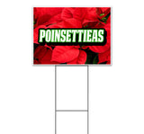 Poinsettias Yard Sign