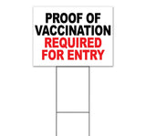 Proof of Vaccination Yard Sign
