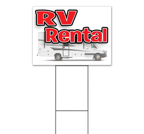 RV Rental Yard Sign