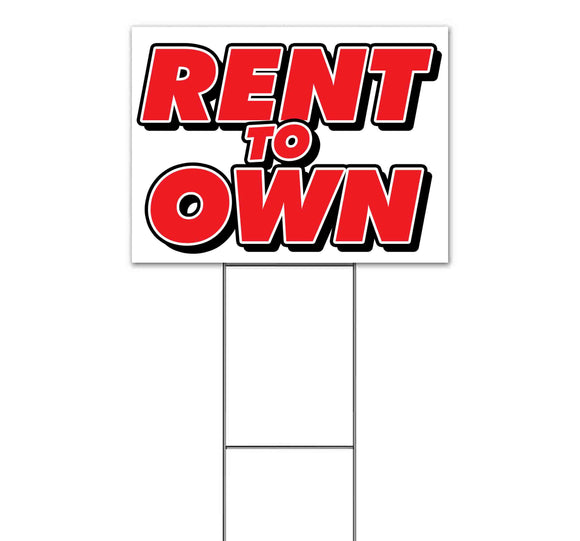 Rent To Own Yard Sign
