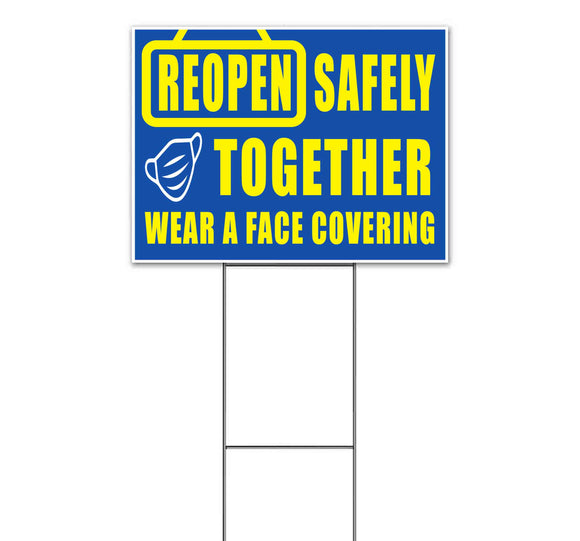 Reopen Safely Yard Sign