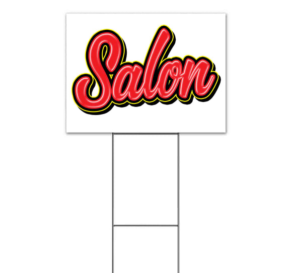 Salon Yard Sign