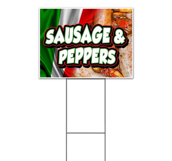 Sausage & Peppers Yard Sign